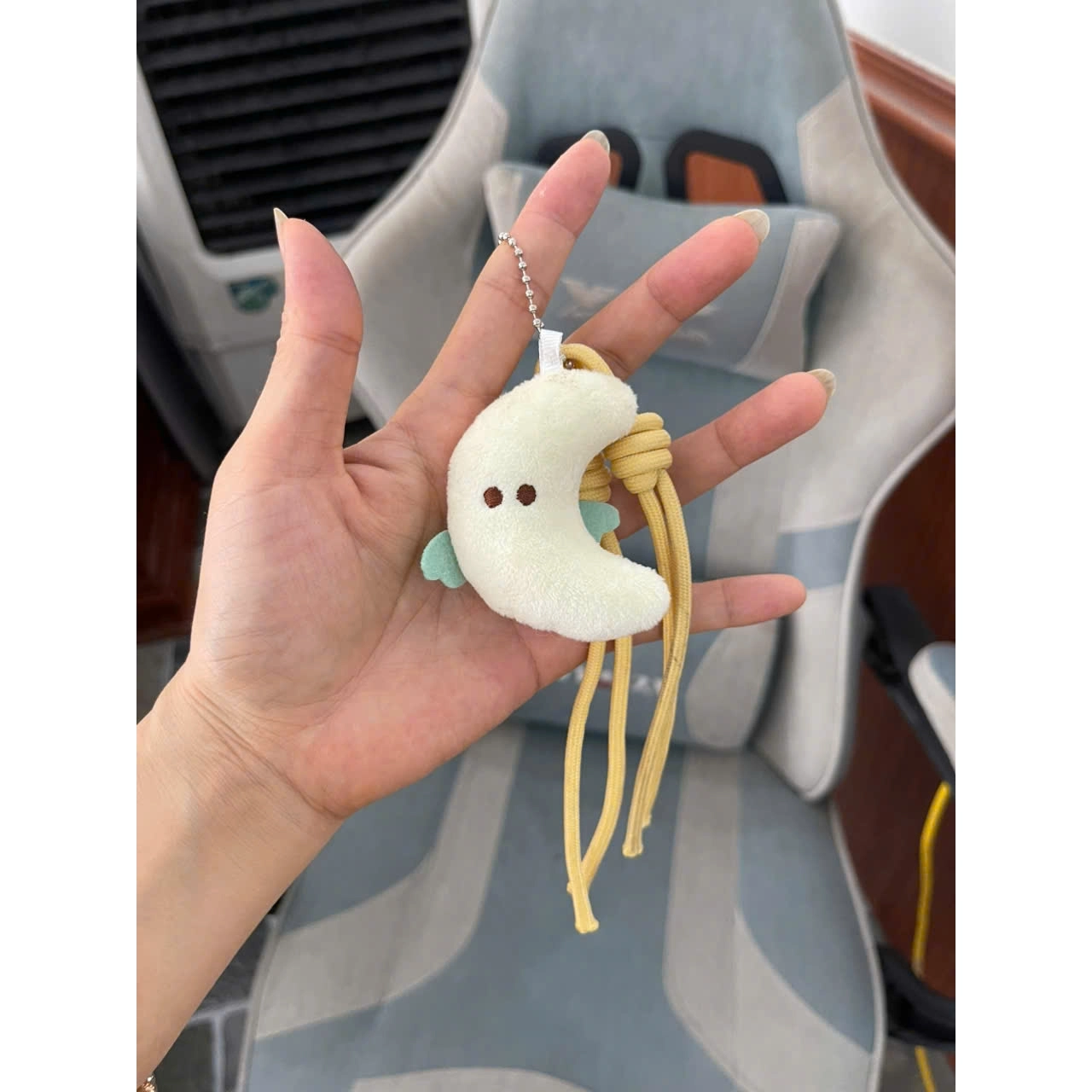 Charm Treo Túi Cunbag Hình Mặt Trăng Móc Khóa Cặp Sách Học Sinh Vải Bông Nhỏ Gọn PK048