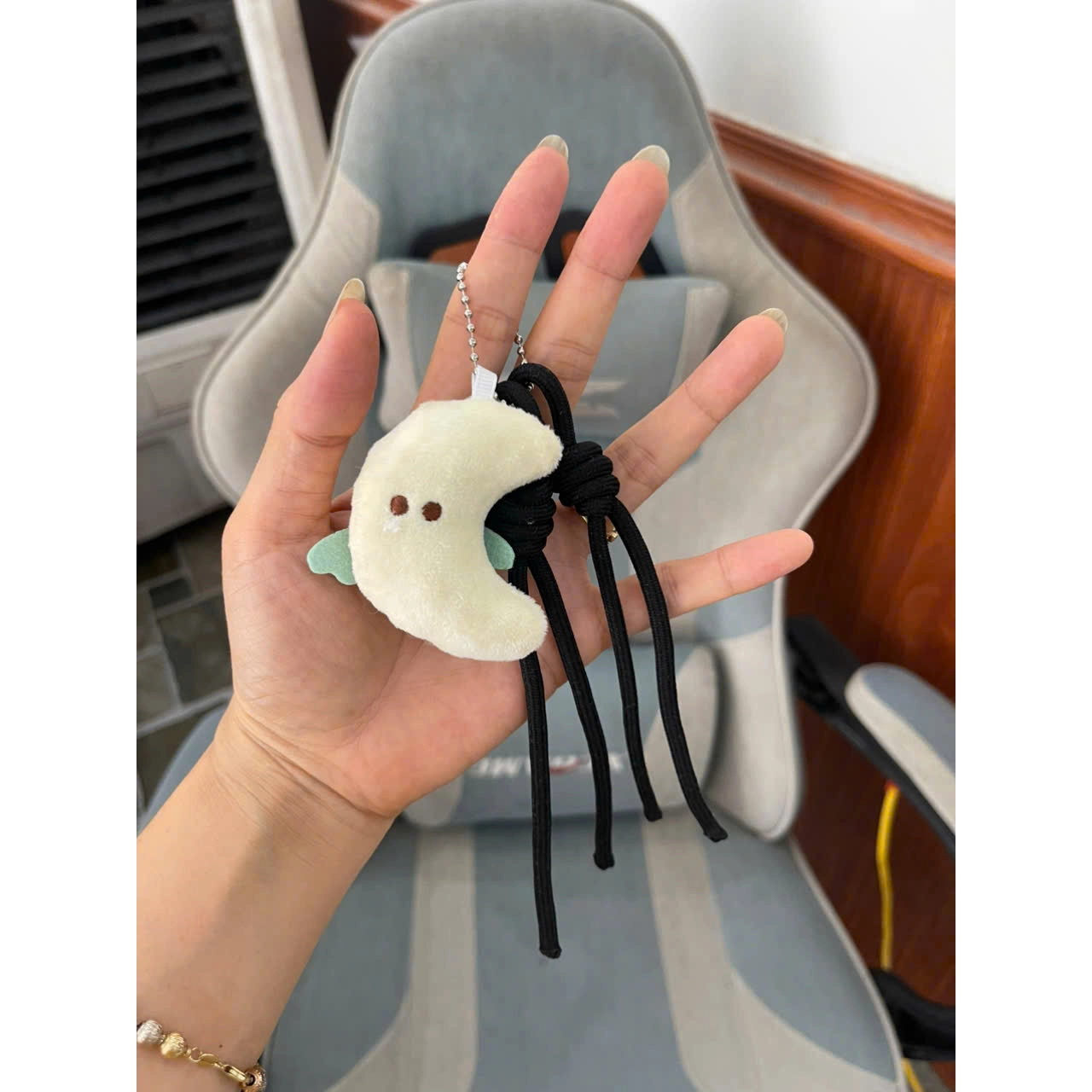 Charm Treo Túi Cunbag Hình Mặt Trăng Móc Khóa Cặp Sách Học Sinh Vải Bông Nhỏ Gọn PK048