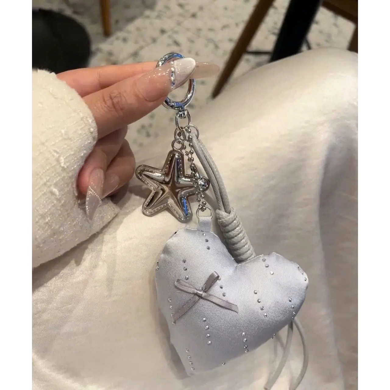 [Độc Quyền TikTok Shop] Charm Treo Túi Cunbag Hình Trái Tim Móc Khóa Cặp Sách Học Sinh Nhỏ Gọn Tiện Lợi Đẹp PK047
