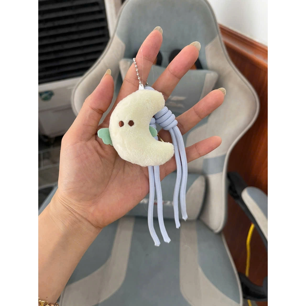 Charm Treo Túi Cunbag Hình Mặt Trăng Móc Khóa Cặp Sách Học Sinh Vải Bông Nhỏ Gọn PK048