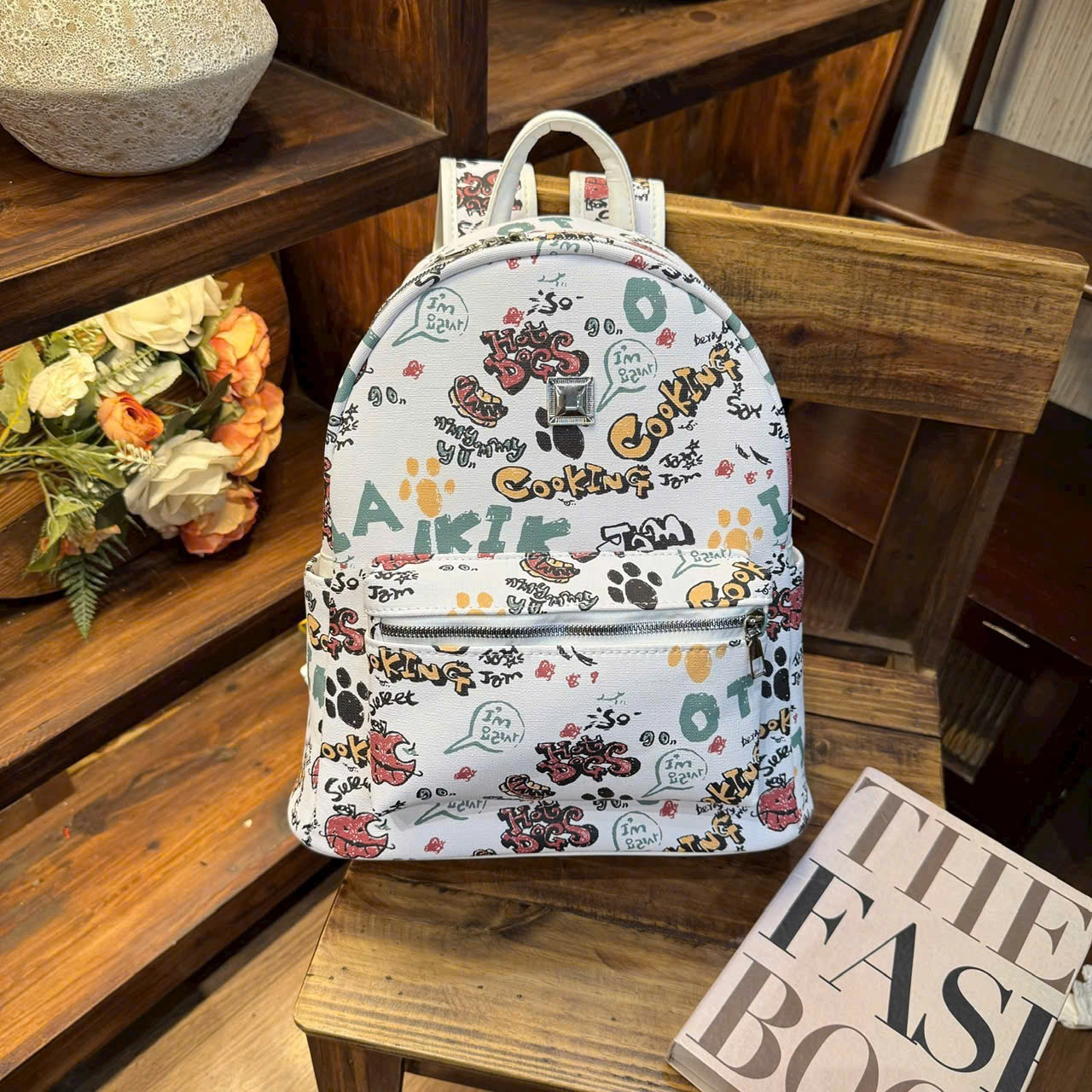 [ BACK TO SCHOOL ] Balo Thời Trang Nữ Cunbag Họa Tiết Chibi Đáng Yêu Balo Đeo Vai Nhiều Ngăn Màu Pastel Đi Chơi BL438