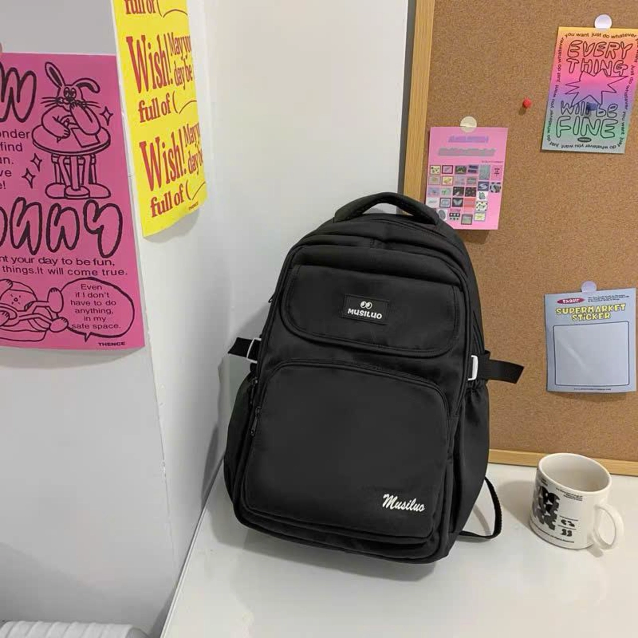[ BACK TO SCHOOL ] (Không Móc Khóa) Balo Chống Nước Nhiều Ngăn Đi Học Đi Chơi Phong Cách Hàn Quốc Unisex BL600