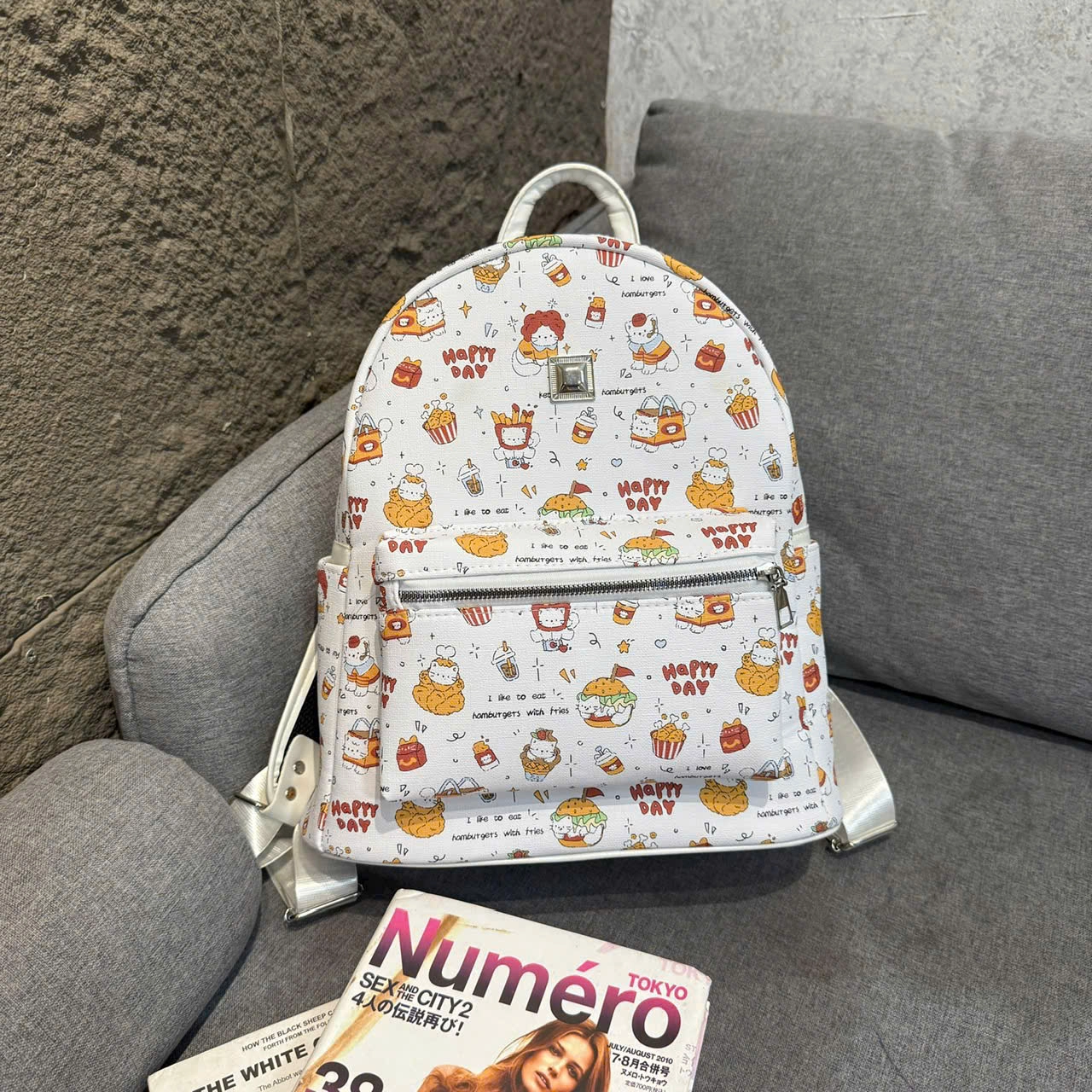 [ BACK TO SCHOOL ] Balo Thời Trang Nữ Cunbag Họa Tiết Chibi Đáng Yêu Balo Đeo Vai Nhiều Ngăn Màu Pastel Đi Chơi BL438
