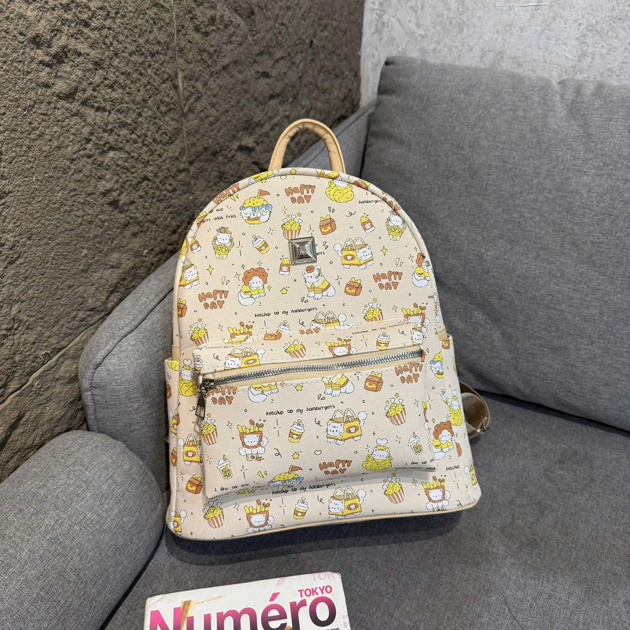 [ BACK TO SCHOOL ] Balo Thời Trang Nữ Cunbag Họa Tiết Chibi Đáng Yêu Balo Đeo Vai Nhiều Ngăn Màu Pastel Đi Chơi BL438