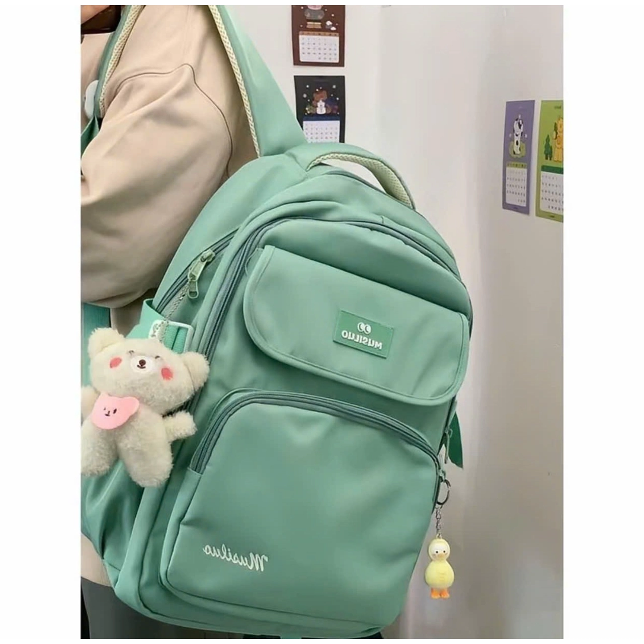 [ BACK TO SCHOOL ] (Không Móc Khóa) Balo Chống Nước Nhiều Ngăn Đi Học Đi Chơi Phong Cách Hàn Quốc Unisex BL600