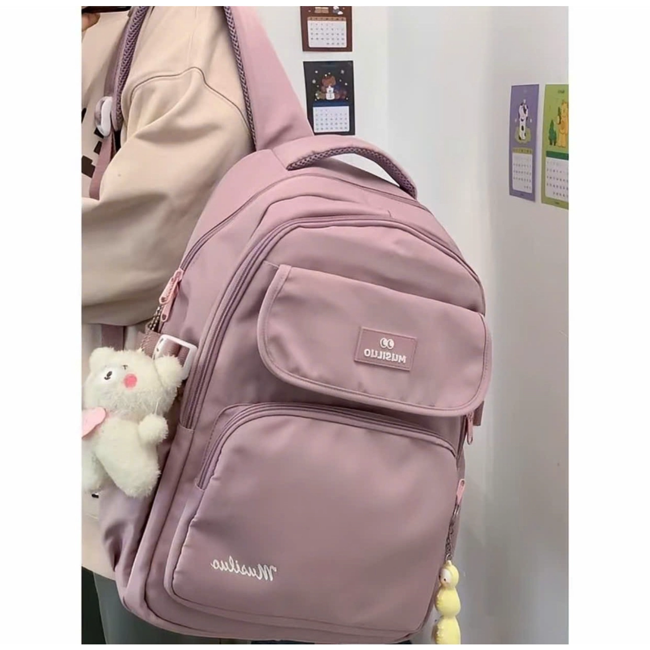 [ BACK TO SCHOOL ] (Không Móc Khóa) Balo Chống Nước Nhiều Ngăn Đi Học Đi Chơi Phong Cách Hàn Quốc Unisex BL600