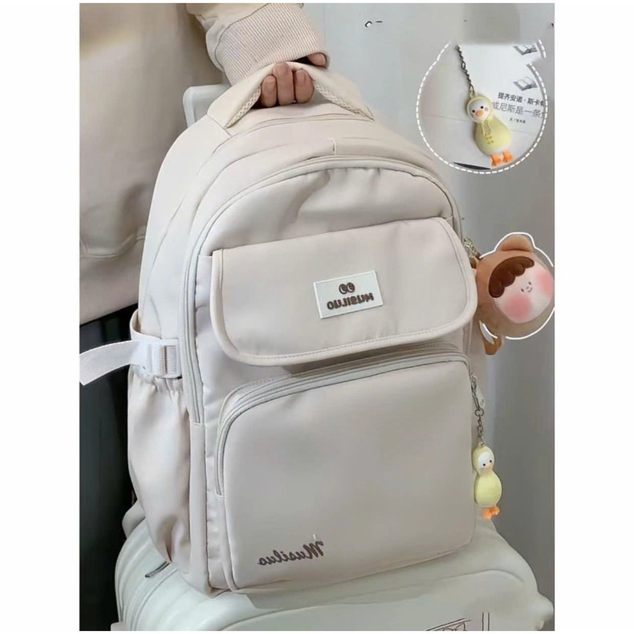[ BACK TO SCHOOL ] (Không Móc Khóa) Balo Chống Nước Nhiều Ngăn Đi Học Đi Chơi Phong Cách Hàn Quốc Unisex BL600