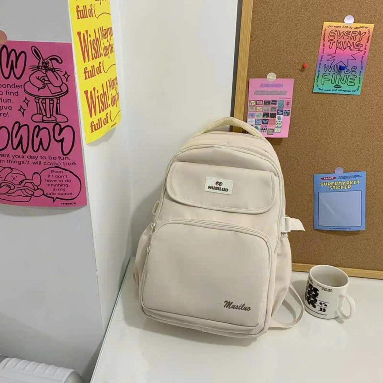 [ BACK TO SCHOOL ] (Không Móc Khóa) Balo Chống Nước Nhiều Ngăn Đi Học Đi Chơi Phong Cách Hàn Quốc Unisex BL600