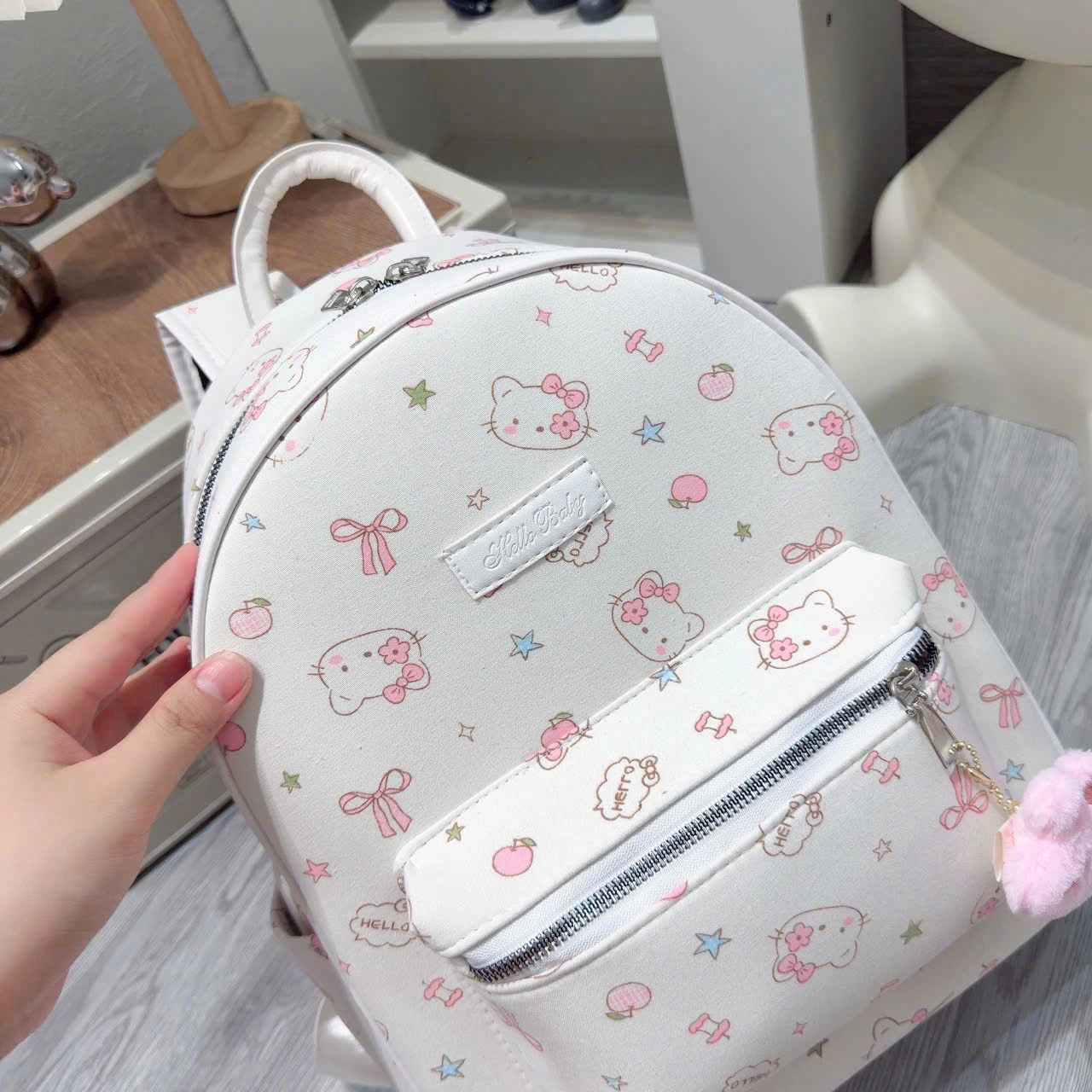[ BACK TO SCHOOL ] [Tặng Móc Khóa] Balo Thời Trang Nữ In Hình Đáng Yêu Nhiều Ngăn Màu Sắc Pastel Dạo Phố BL392