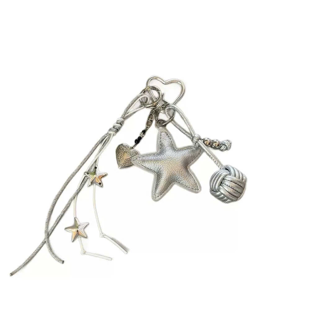 Móc Khóa Charm Cunbag Ngôi Sao Phụ Kiện Treo Balo Túi Xách Quả Cầu Chỉ Đan Tua Rua Xinh PK050