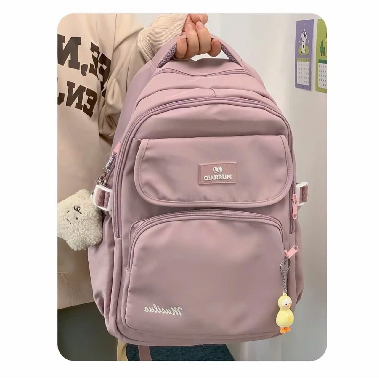 [ BACK TO SCHOOL ] (Không Móc Khóa) Balo Chống Nước Nhiều Ngăn Đi Học Đi Chơi Phong Cách Hàn Quốc Unisex BL600