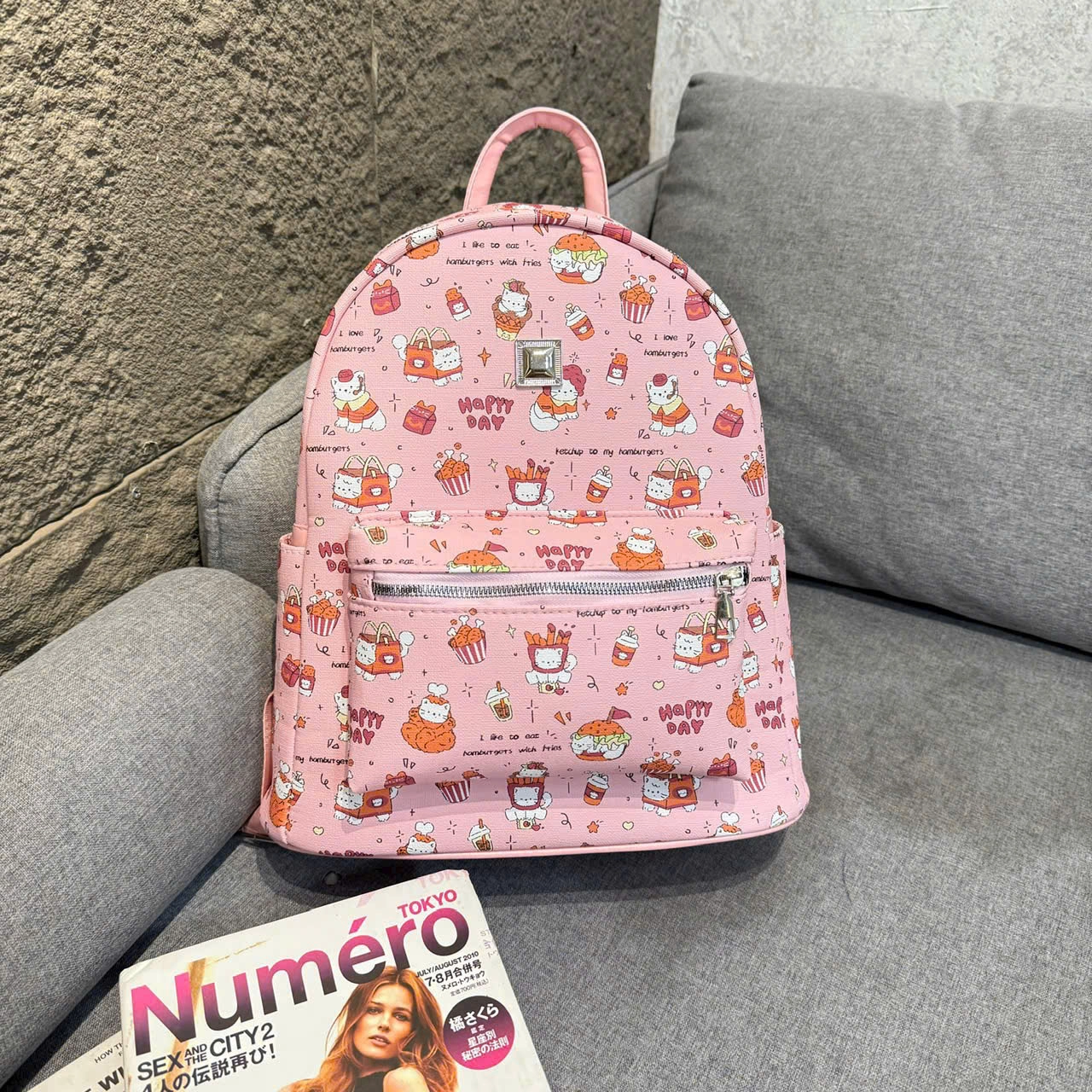 [ BACK TO SCHOOL ] Balo Thời Trang Nữ Cunbag Họa Tiết Chibi Đáng Yêu Balo Đeo Vai Nhiều Ngăn Màu Pastel Đi Chơi BL438