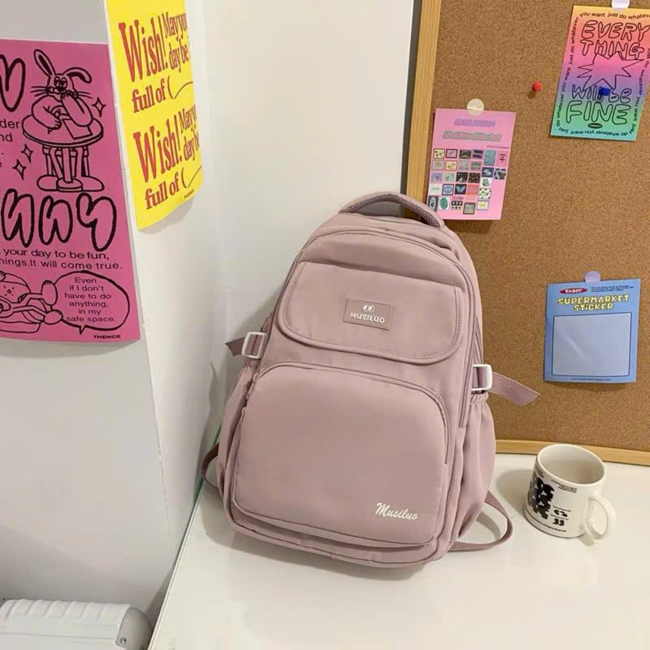 [ BACK TO SCHOOL ] (Không Móc Khóa) Balo Chống Nước Nhiều Ngăn Đi Học Đi Chơi Phong Cách Hàn Quốc Unisex BL600
