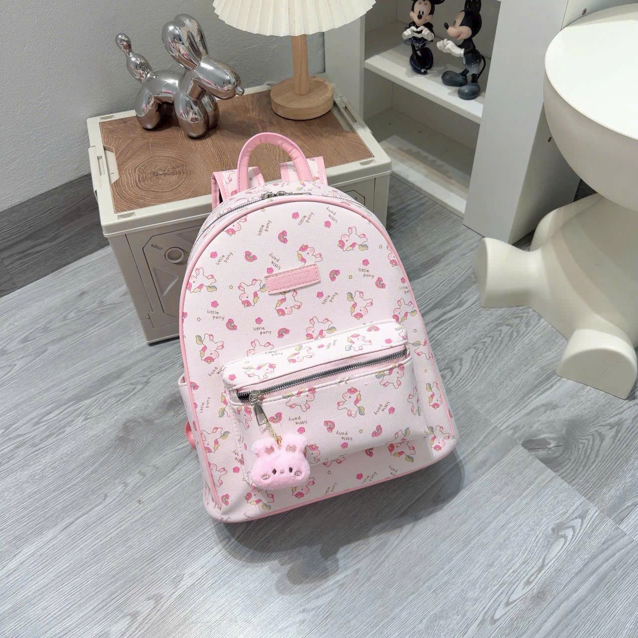 [ BACK TO SCHOOL ] [Tặng Móc Khóa] Balo Thời Trang Nữ In Hình Đáng Yêu Nhiều Ngăn Màu Sắc Pastel Dạo Phố BL392