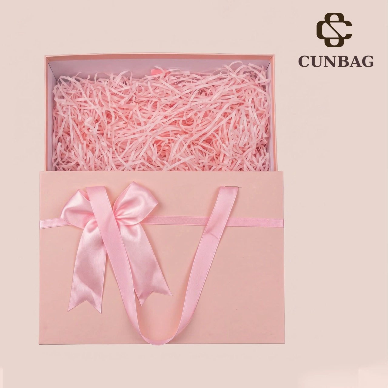 Set Quà Tặng CUNBAG Full Box 28x20x9, Túi Xách Nữ Phối Đai Kèm Charm Bông Xù & Hộp Quà Hồng (Tặng Kỷ Niệm, Sinh Nhật, Tặng Em) SET016