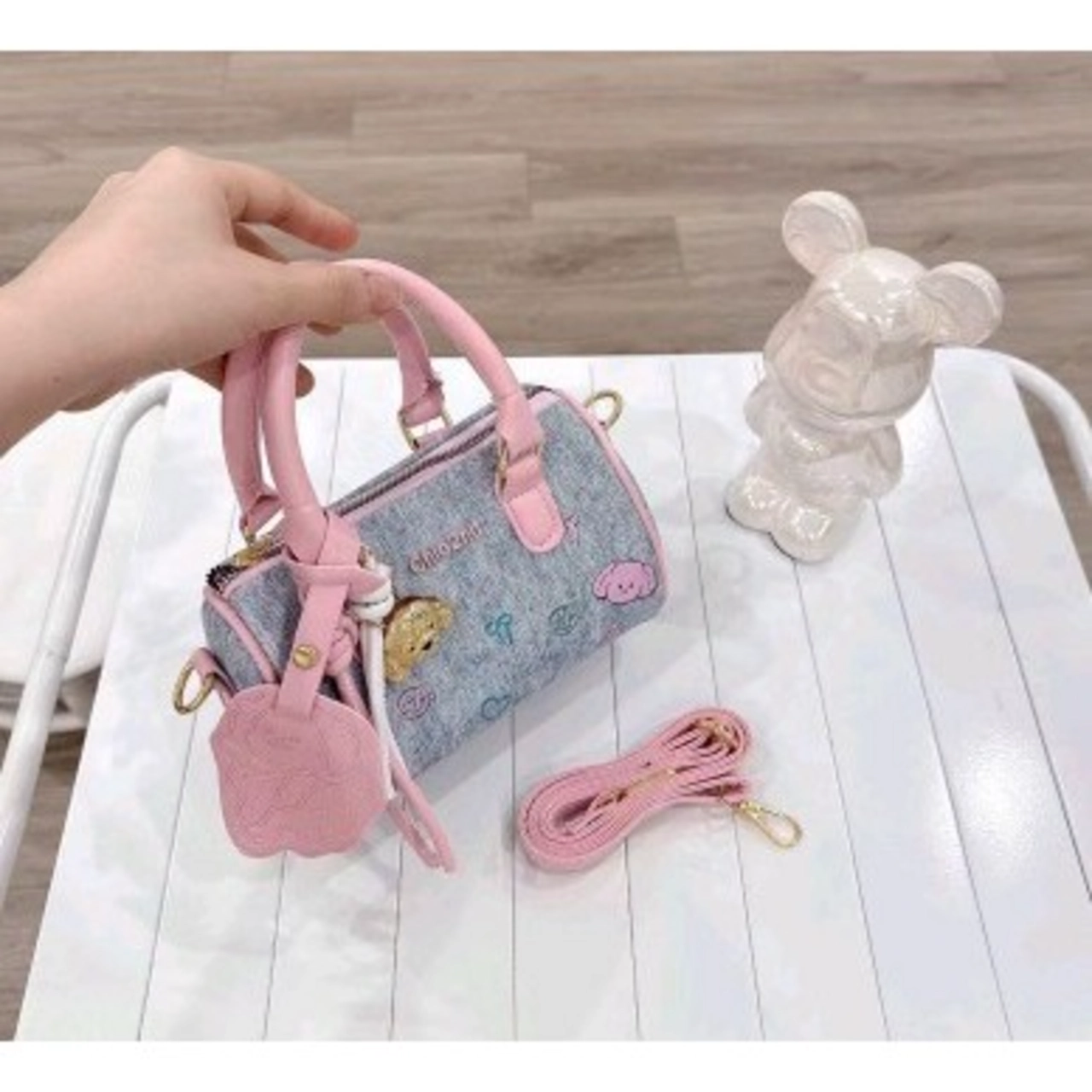 (Tặng Móc) Túi Xách Nữ Cunbag Dáng Trống Chio  Đeo Chéo Dễ Thương  CUN789