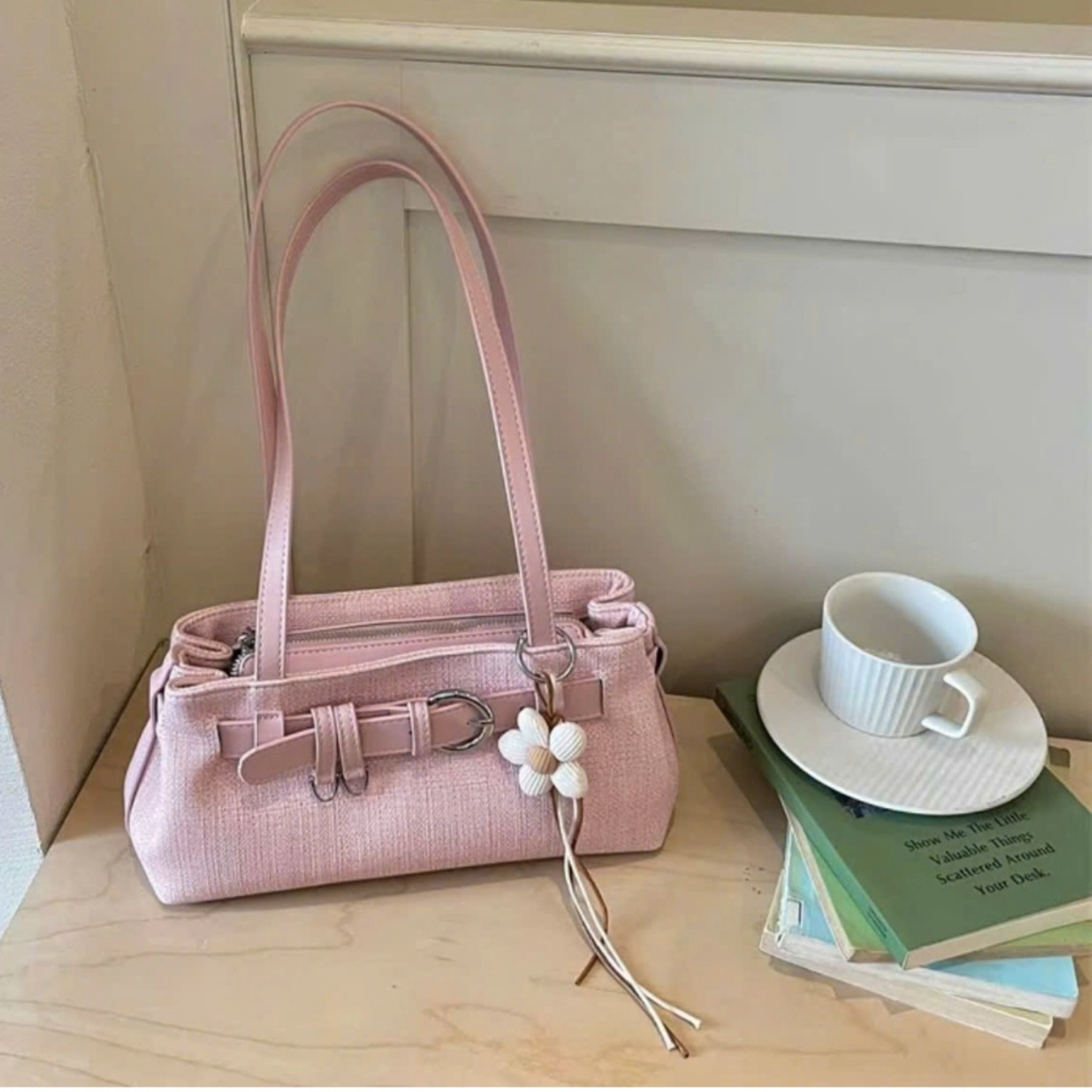 (Tặng Charm Hoa) Túi Xách Nữ Cunbag Mẫu Mới Thắt Đai Khóa Tròn Da Mềm Cá Tính CUN625