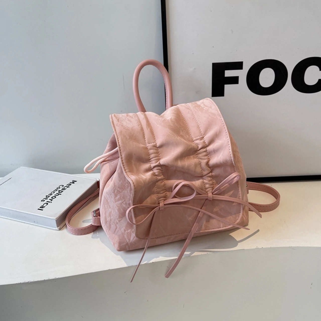 [ BACK TO SCHOOL ] Balo Cunbag Cầm Tay Đeo Vai Dây Rút Nơ Xinh Cute Đáng Yêu  CUN083