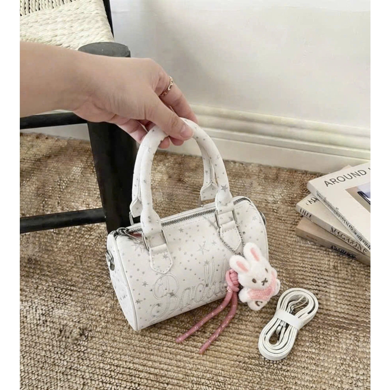 (Tặng Charm Thỏ) Túi Xách Nữ Cunbag Dáng Trống Tròn Nhỏ Gọn Đi Chơi Dạo Phố Thời Trang CUN371