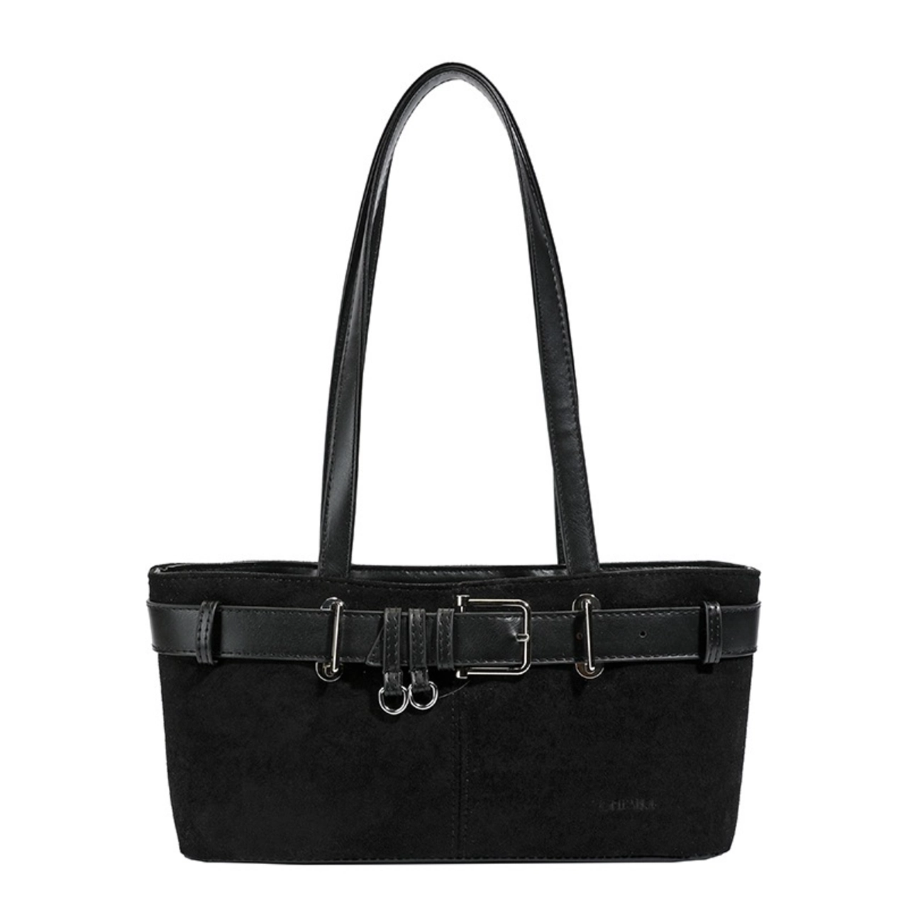 Túi Đeo Vai CUNBAG - Chất Da Lộn Cao Cấp Phối Đai Khóa Cá Tính Phong Cách Vintage Retro Đi Chơi Đi Làm CUN082