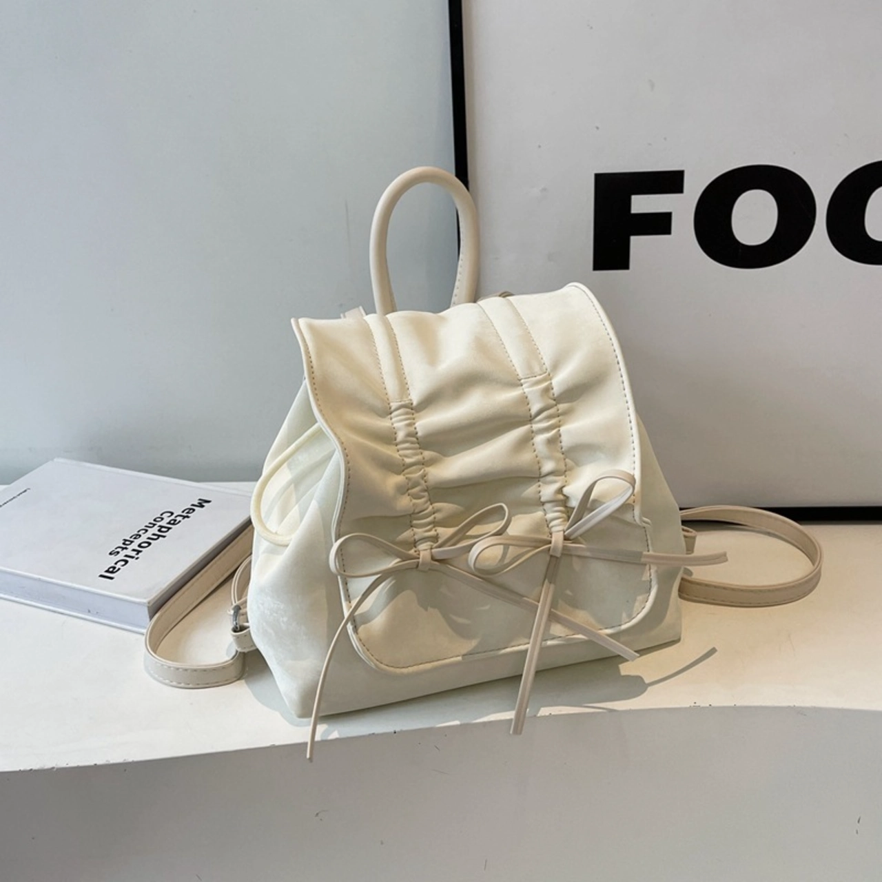[ BACK TO SCHOOL ] Balo Cunbag Cầm Tay Đeo Vai Dây Rút Nơ Xinh Cute Đáng Yêu  CUN083