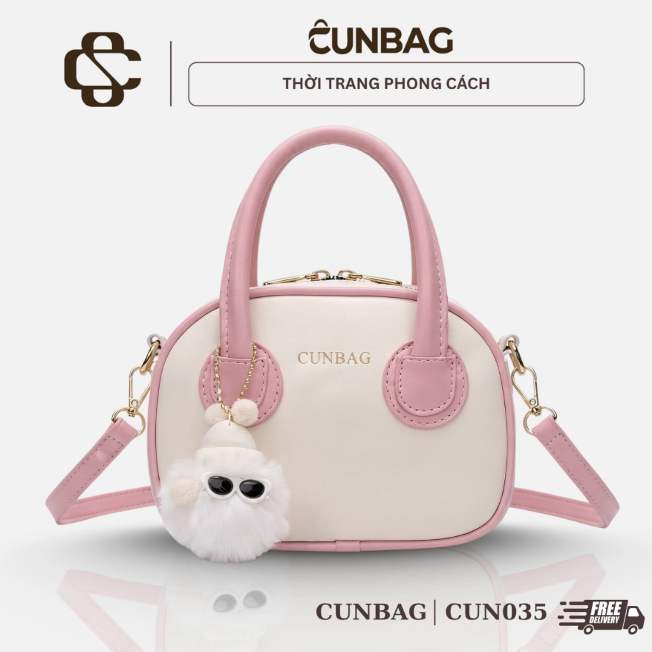 [Tặng Móc Khoá] Túi Xách Nữ Cunstore Đeo Chéo Nữ New Phong Cách Hàng Quốc Bag  CUN035