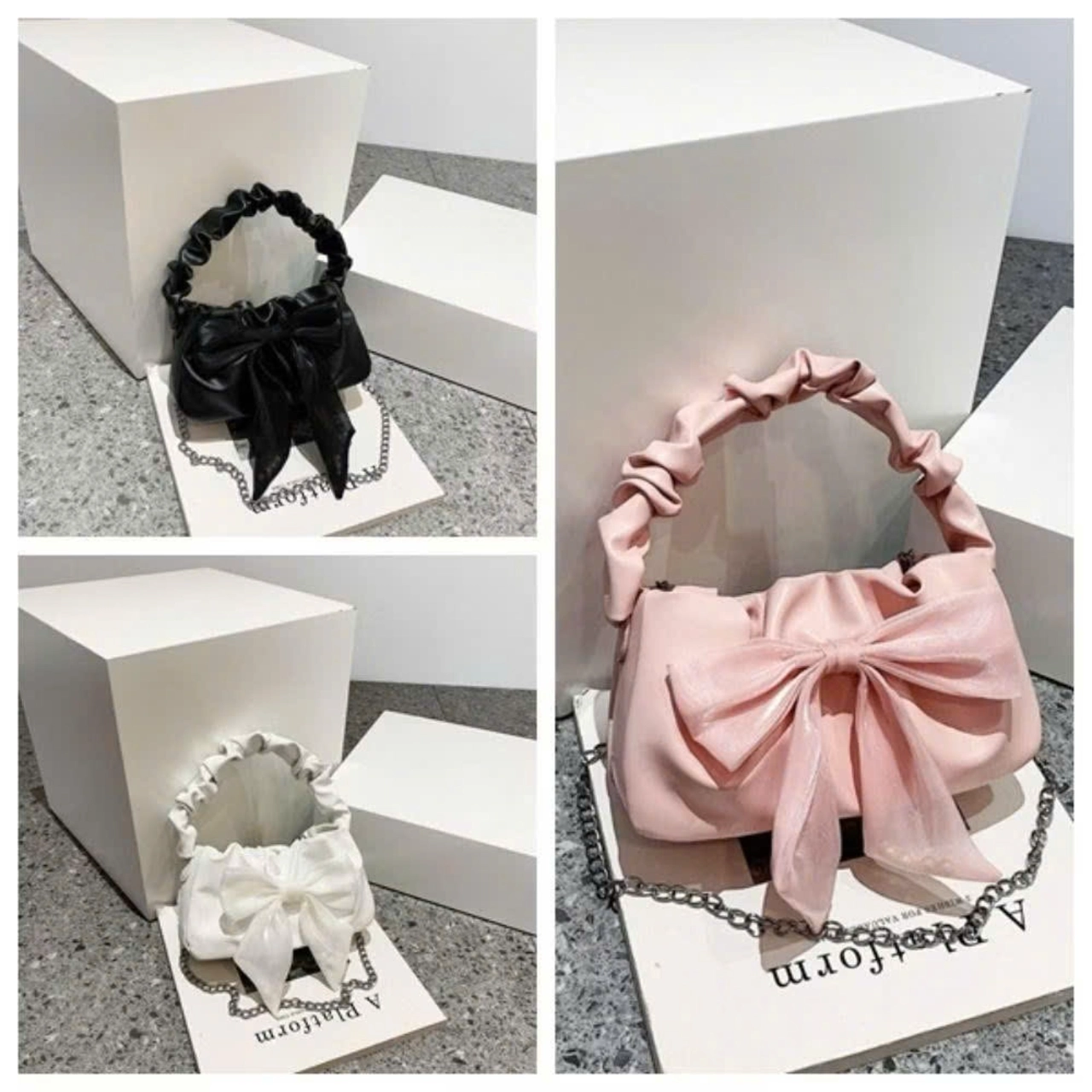 Túi Xách Nữ Cunbag Đeo Vai Kẹp Nách Thời Trang Thắt Nơ Thanh Lịch Sang Chảnh CUN301