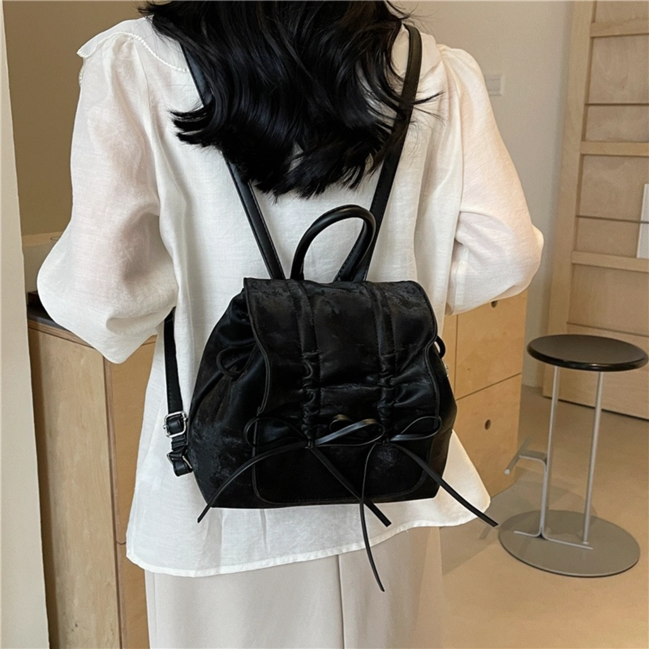 [ BACK TO SCHOOL ] Balo Cunbag Cầm Tay Đeo Vai Dây Rút Nơ Xinh Cute Đáng Yêu  CUN083