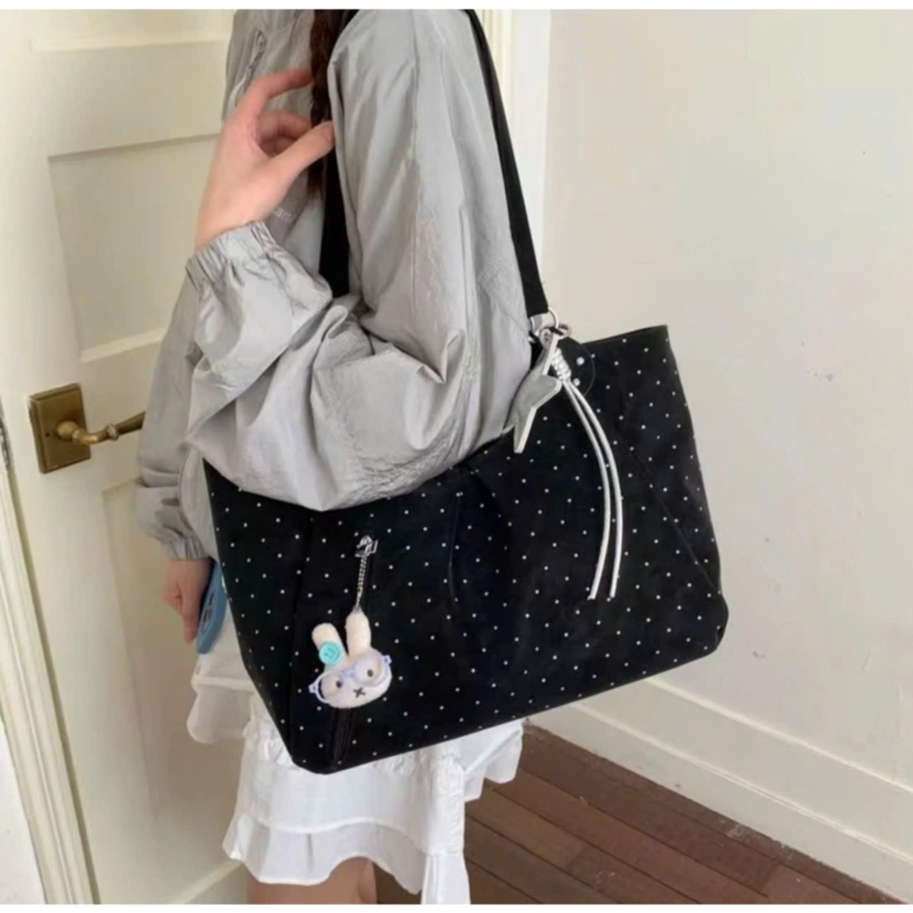 (Da Mềm - Tặng Charm Sao) Túi Xách Nữ Cunbag Chấm Bi Nhí Đeo Vai Đeo Chéo Xách Tay Tiện Lợi CUN523